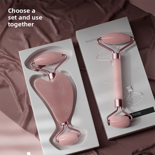 RoseGlow™ Quartz Facial Roller Set