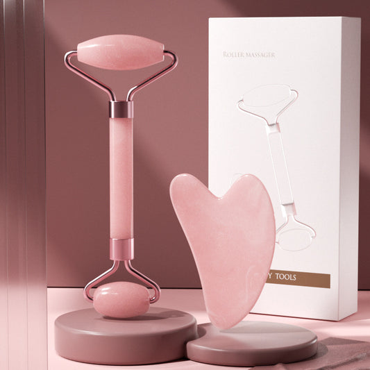 RoseGlow™ Quartz Facial Roller Set