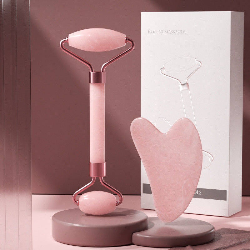 RoseGlow™ Quartz Facial Roller Set