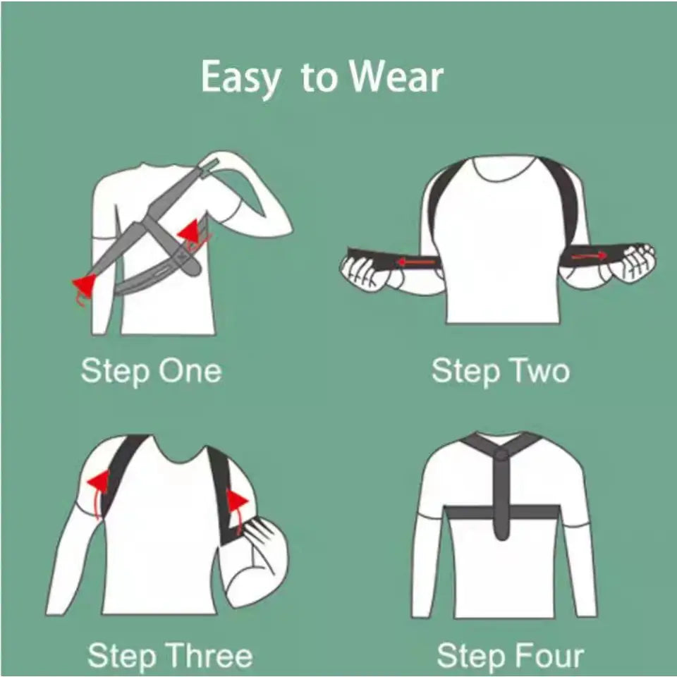 Novaro Adjustable Posture Corrector step by step wearing guide